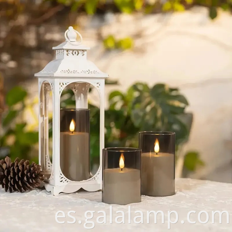 Vela electrónica sin humo, decoración de restaurantes de confesiones navideñas